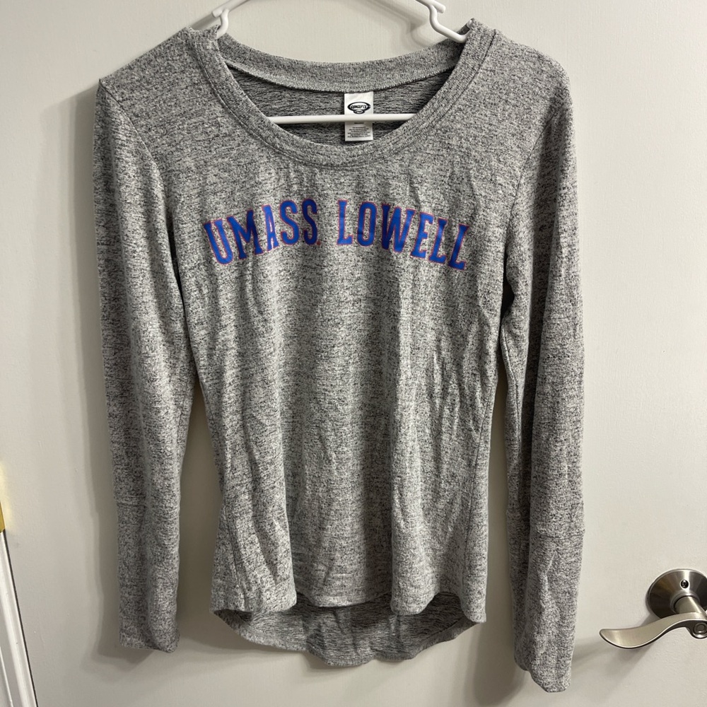 UMass Lowell Gray Long Sleeve Top